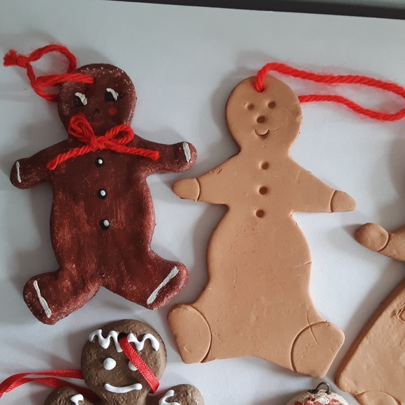 Handmade very vintage clay ornaments - Picture 5 of 7